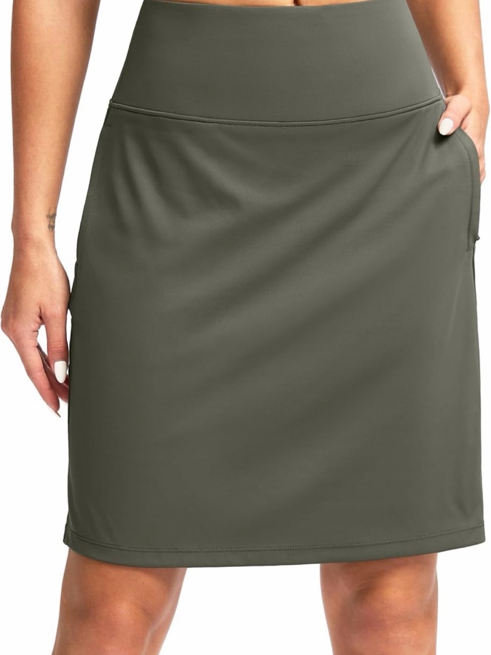 Athletic Skort in Olive Green